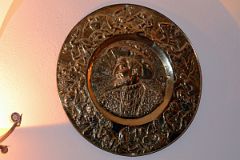 39B Banff Springs Hotel Mezzanine Level 2 Engraved Metal Plate In Foyer To Alhambra Room